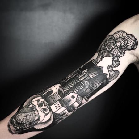 Tattoos - monkey village - 128691